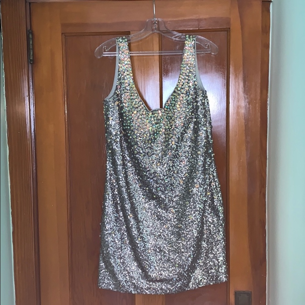 MILANO silver beaded dress🤩